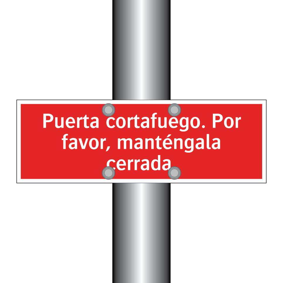 Puerta cortafuego. Por favor, manténgala cerrada.