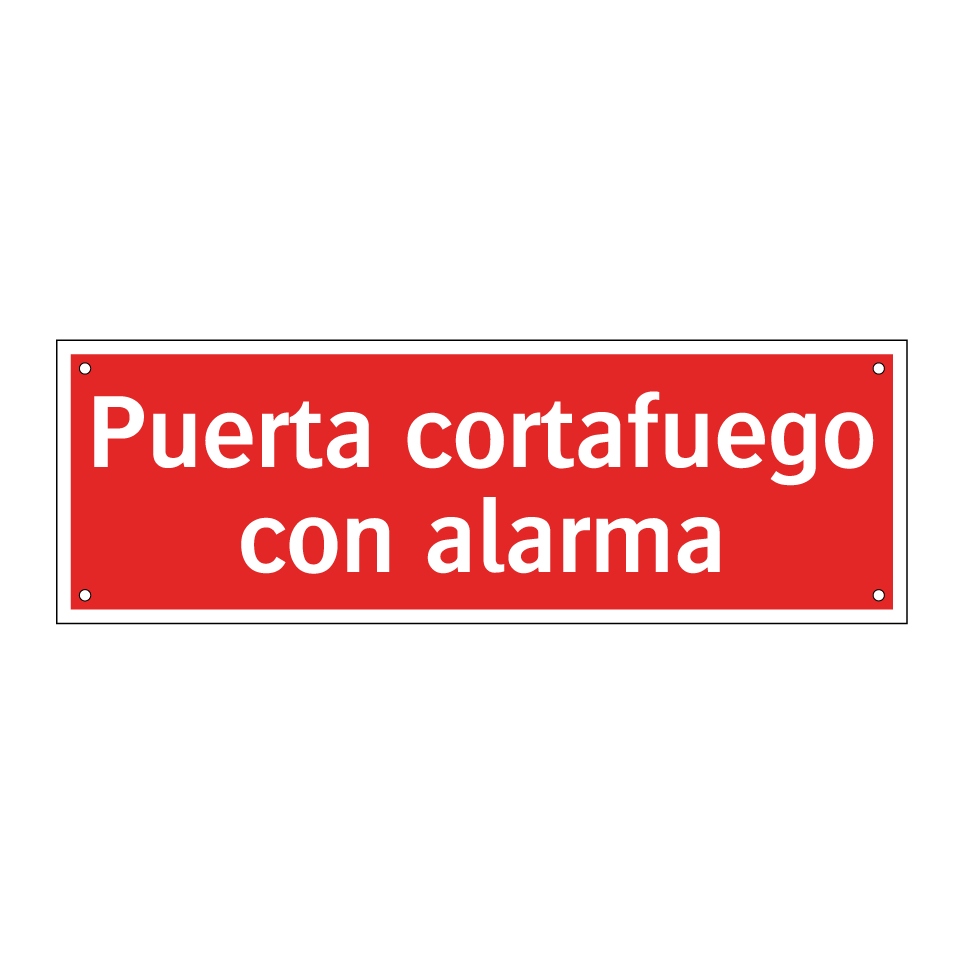Puerta cortafuego con alarma