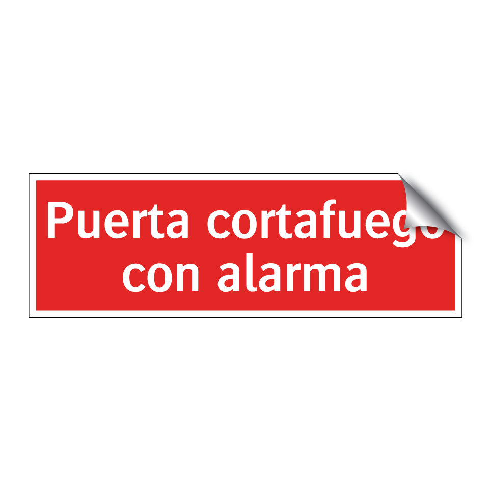 Puerta cortafuego con alarma