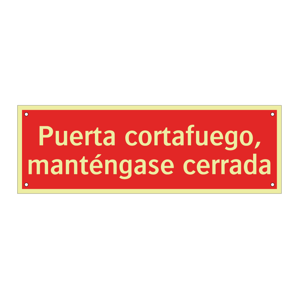 Puerta cortafuego, manténgase cerrada