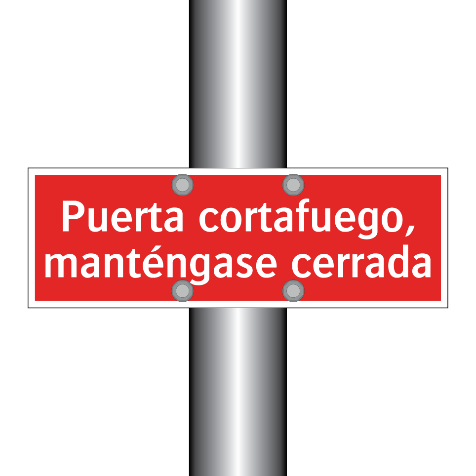 Puerta cortafuego, manténgase cerrada