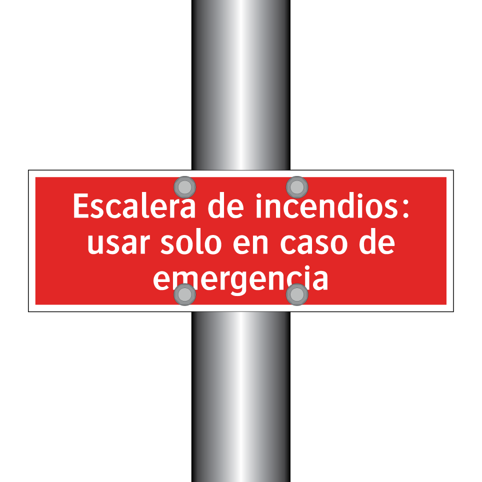 Escalera de incendios: usar solo en caso de emergencia