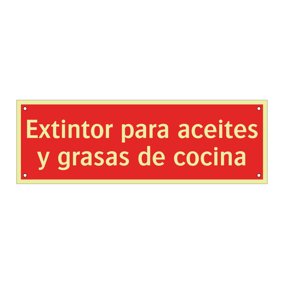 Extintor para aceites y grasas de cocina