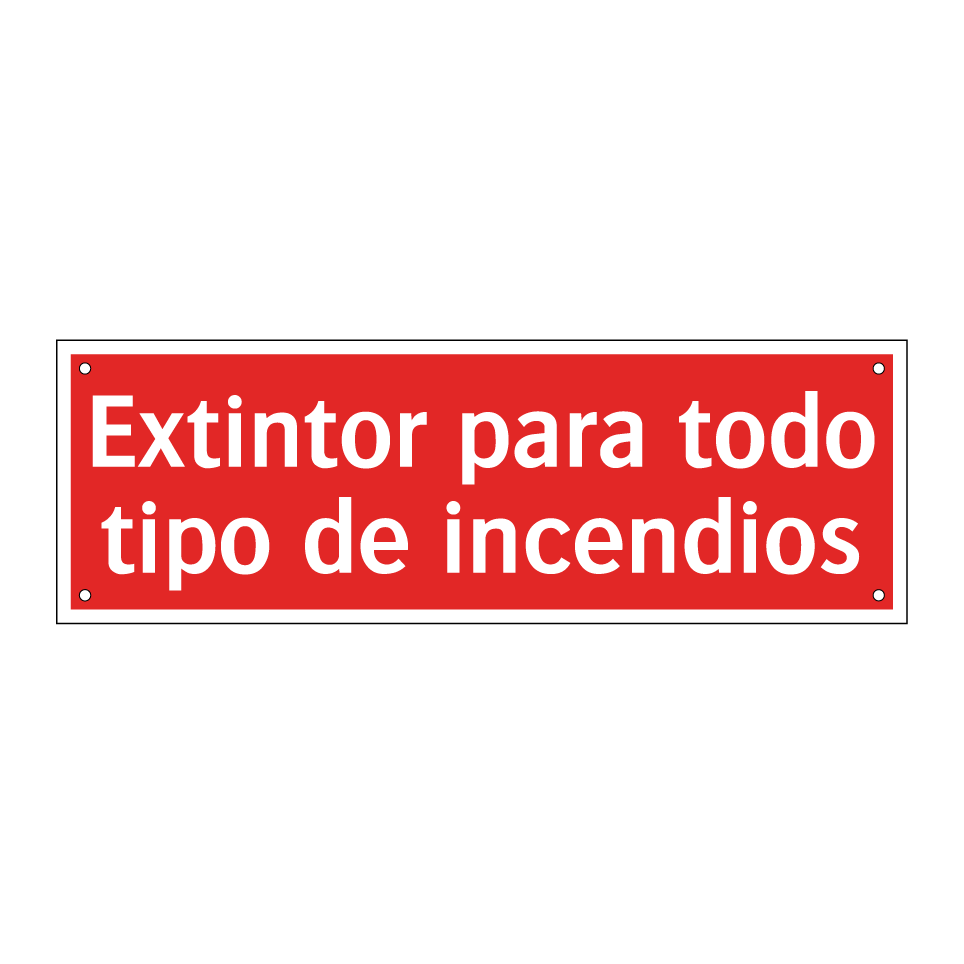 Extintor para todo tipo de incendios