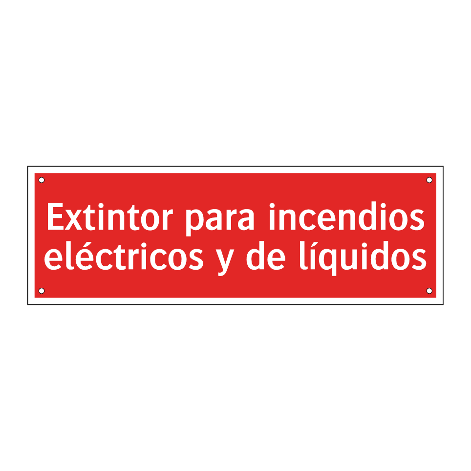 Extintor para incendios eléctricos y de líquidos