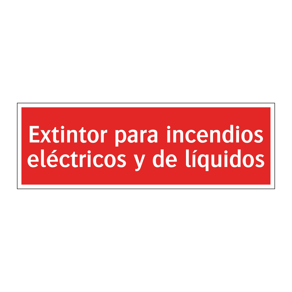 Extintor para incendios eléctricos y de líquidos