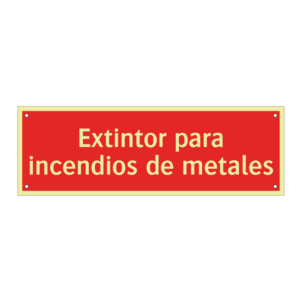 Extintor para incendios de metales