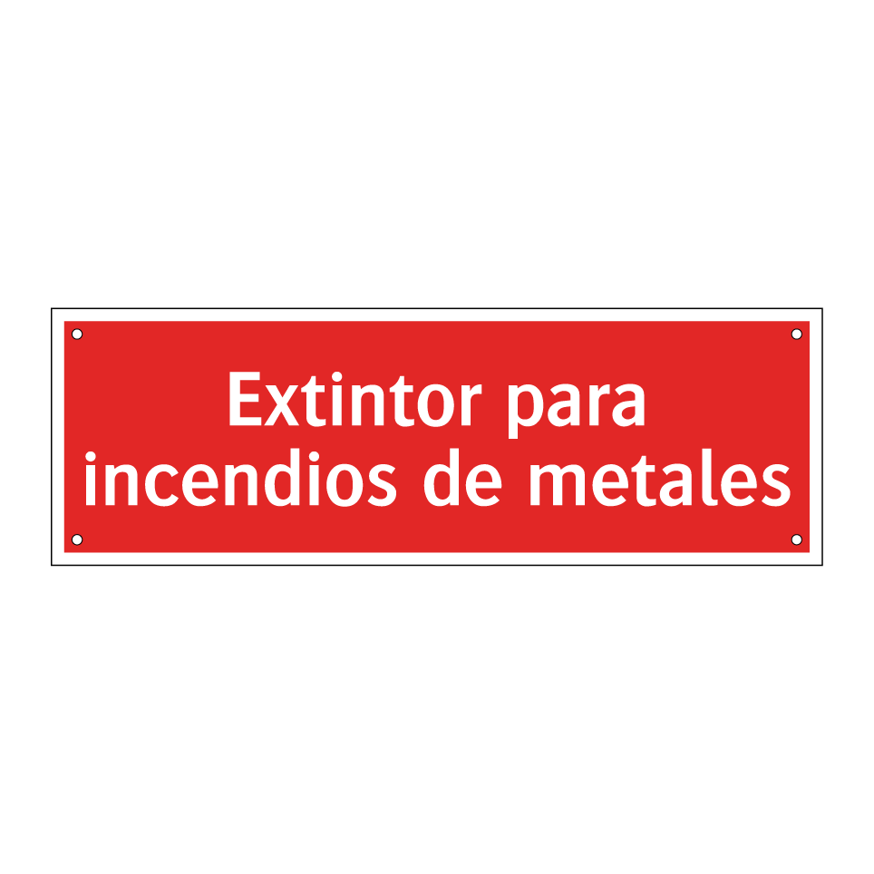 Extintor para incendios de metales