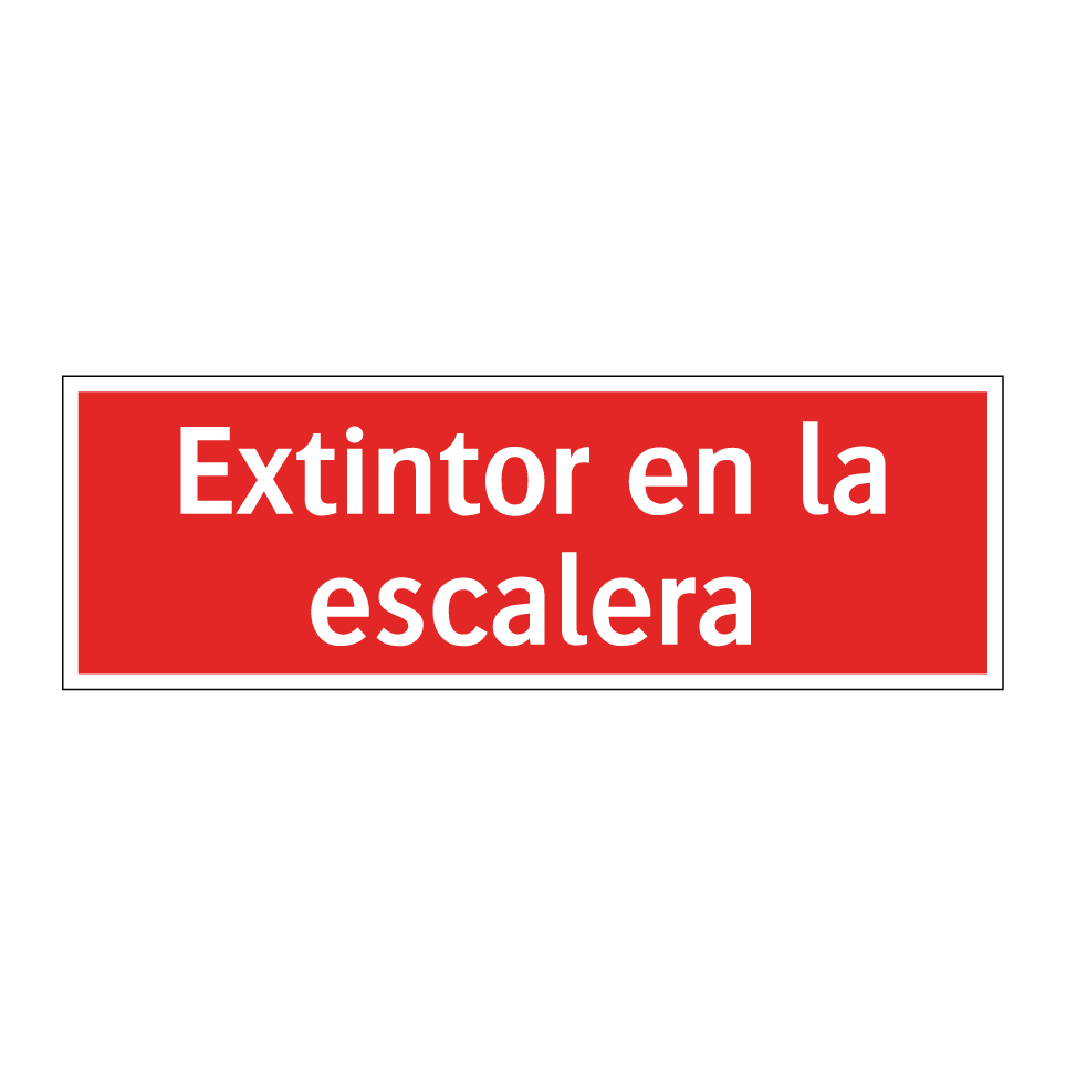 Extintor en la escalera