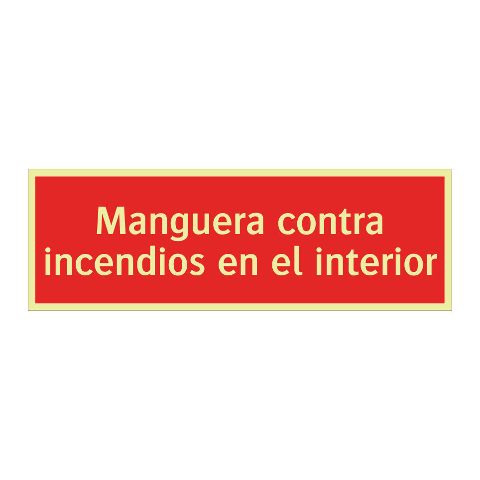 Manguera contra incendios en el interior