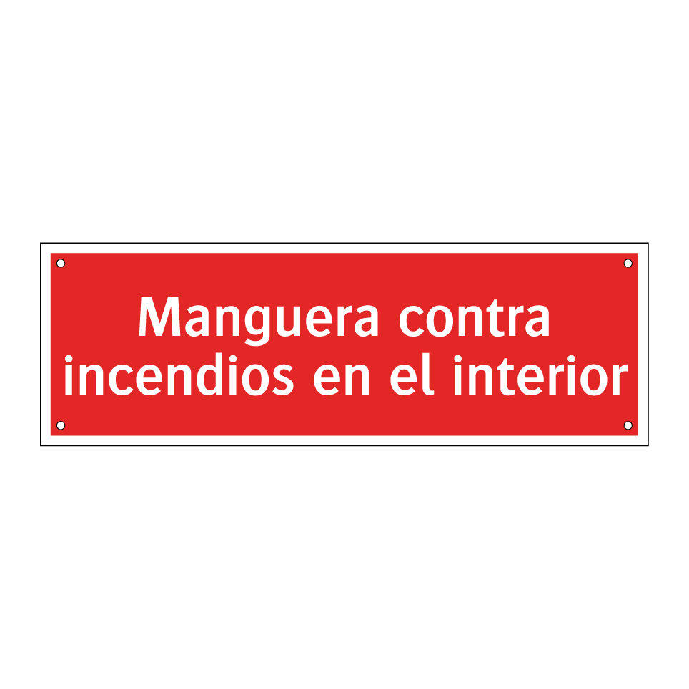 Manguera contra incendios en el interior