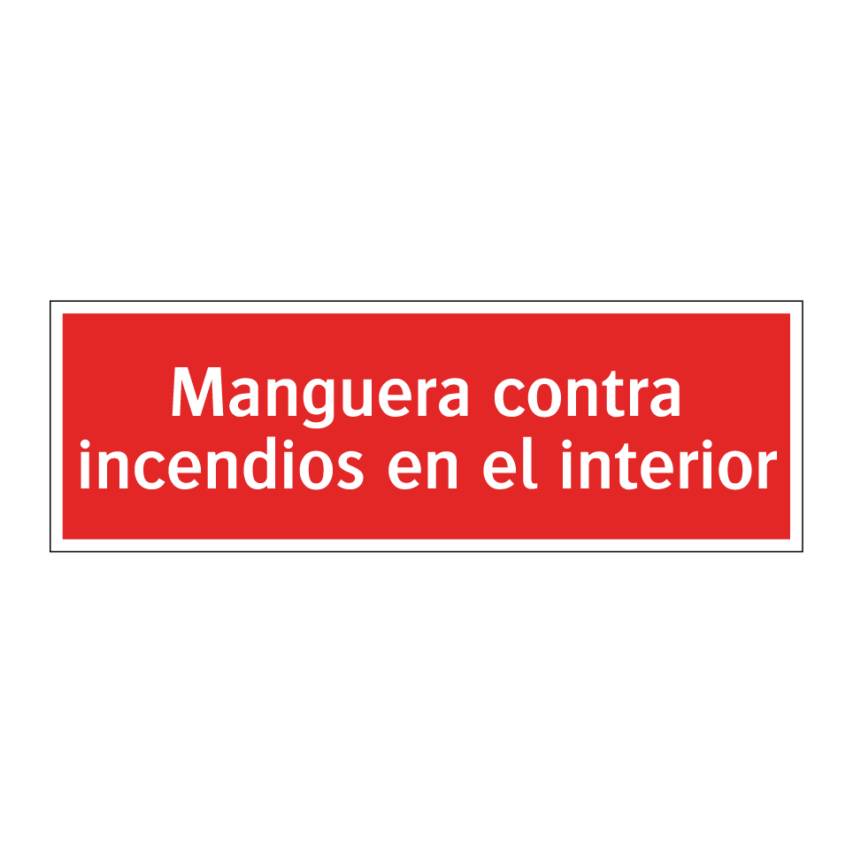 Manguera contra incendios en el interior