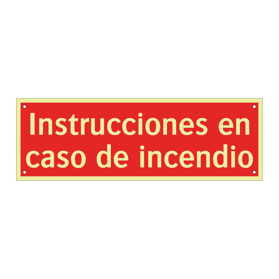 Instrucciones en caso de incendio