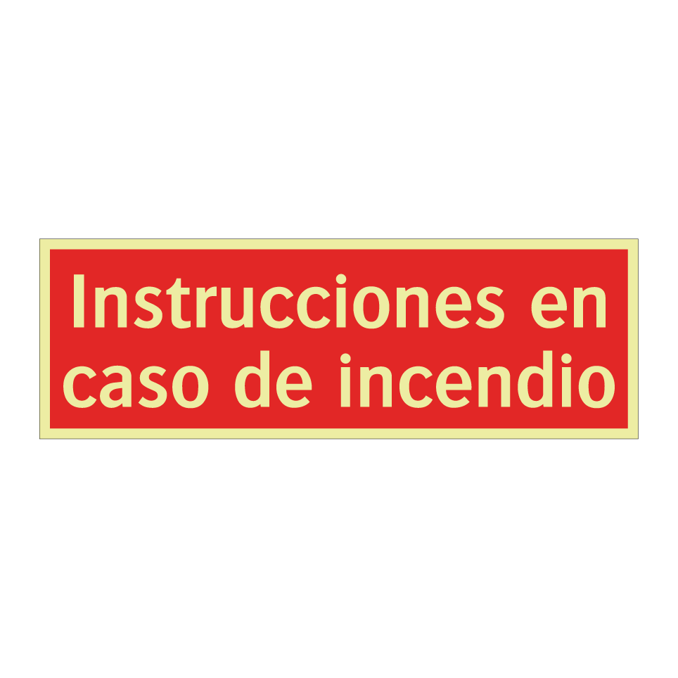 Instrucciones en caso de incendio