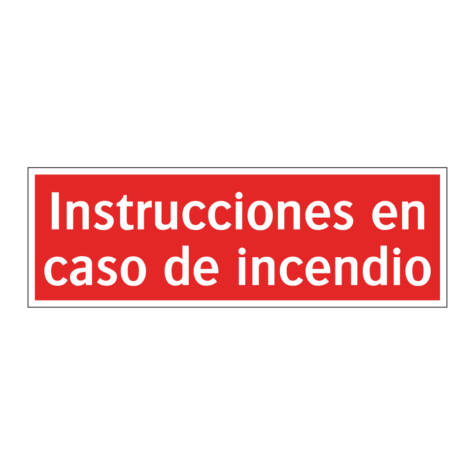 Instrucciones en caso de incendio