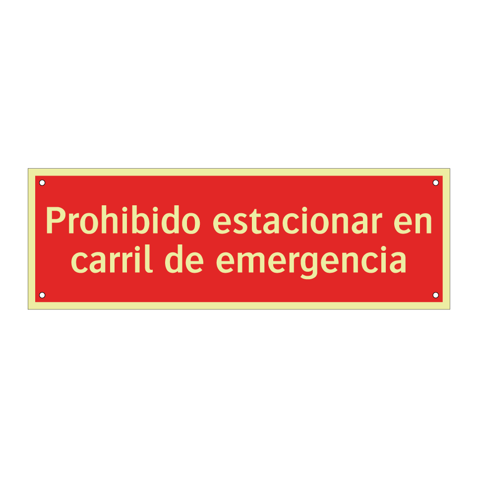 Prohibido estacionar en carril de emergencia