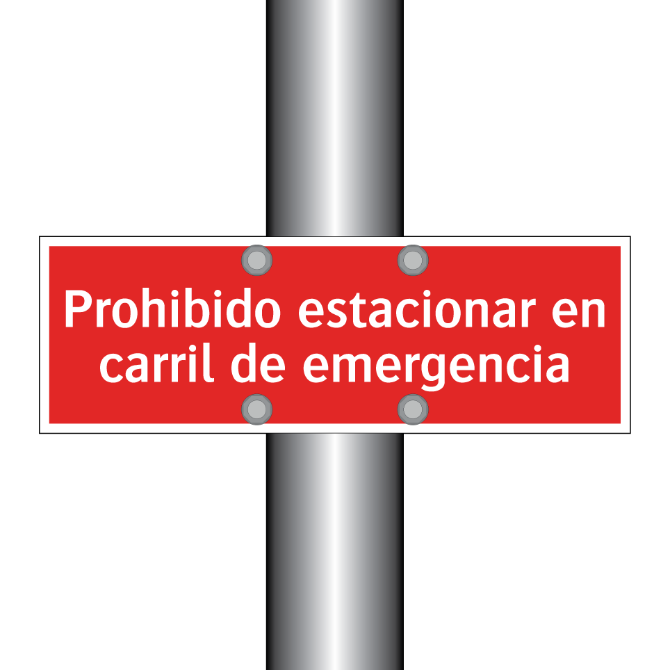 Prohibido estacionar en carril de emergencia