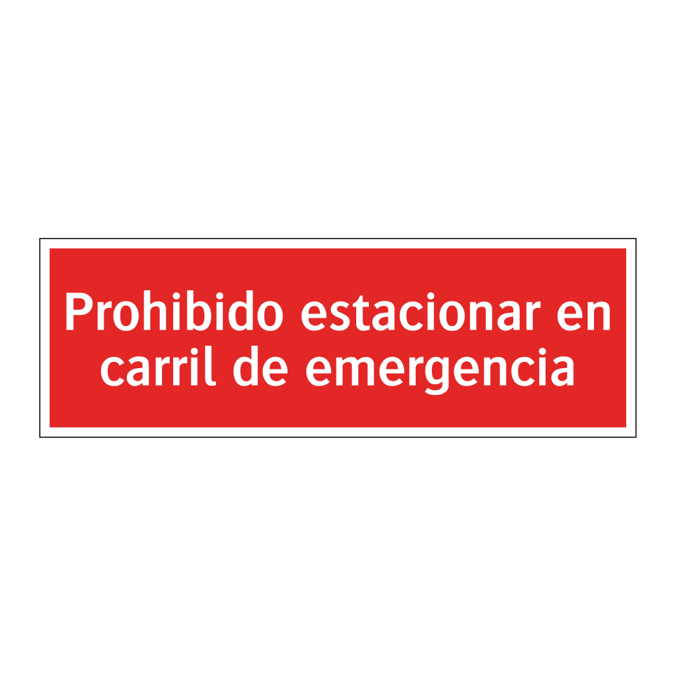Prohibido estacionar en carril de emergencia