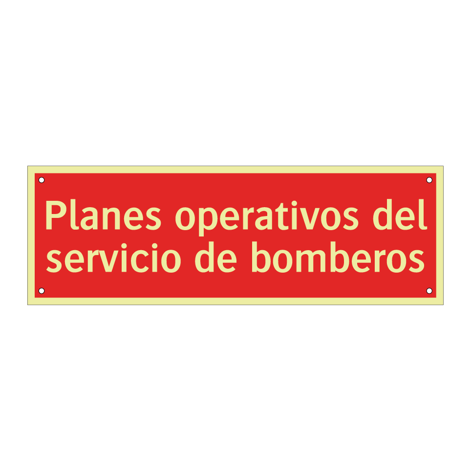 Planes operativos del servicio de bomberos