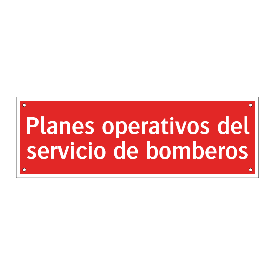Planes operativos del servicio de bomberos