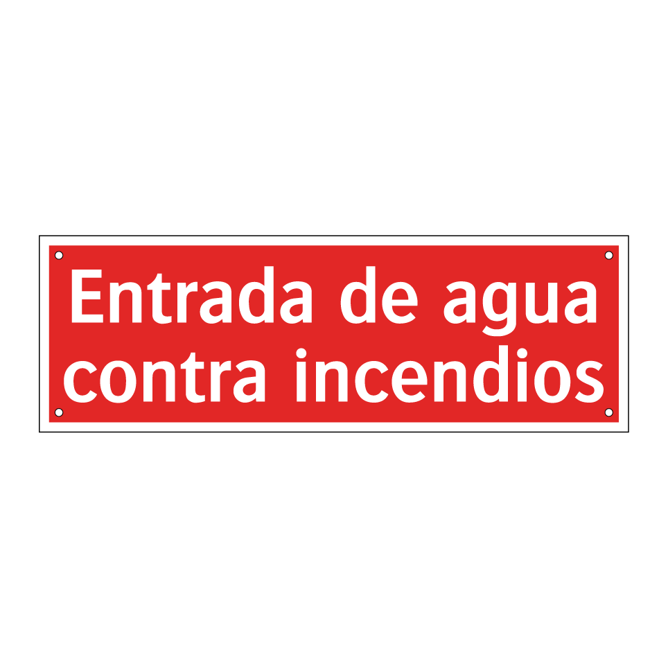 Entrada de agua contra incendios
