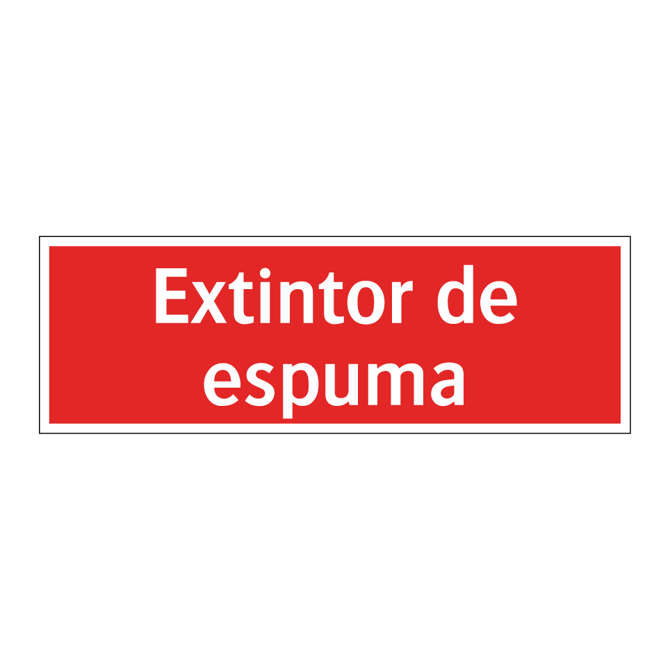 Extintor de espuma