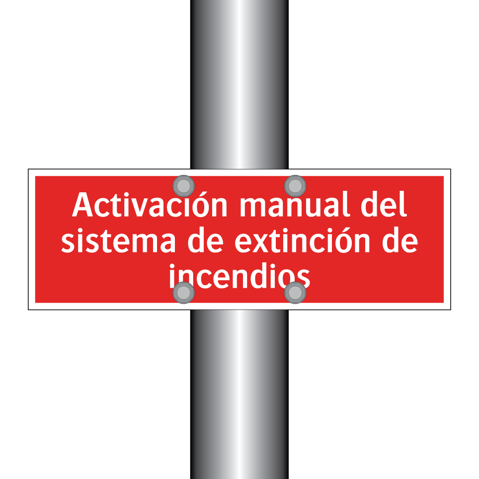 Activación manual del sistema de extinción de incendios