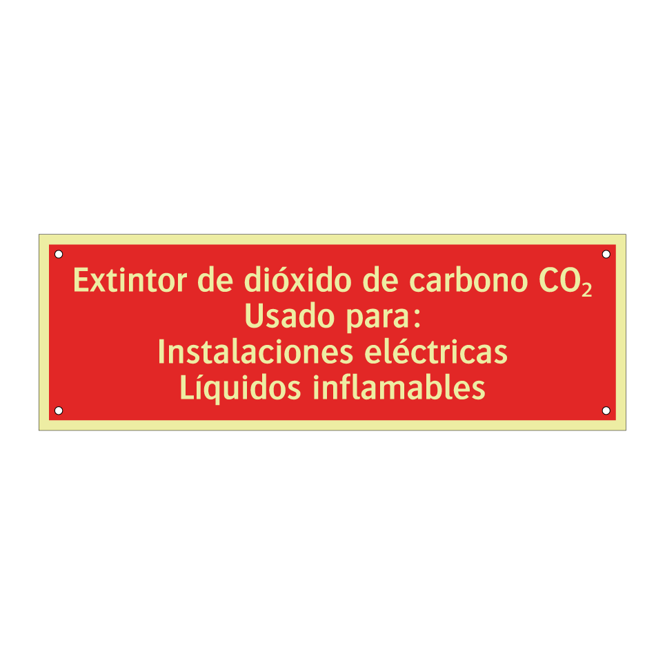 Extintor de dióxido de carbono CO₂ Usado para: Instalaciones eléctricas Líquidos inflamables