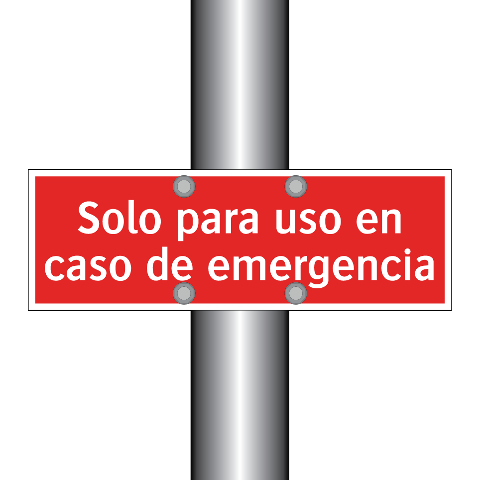 Solo para uso en caso de emergencia