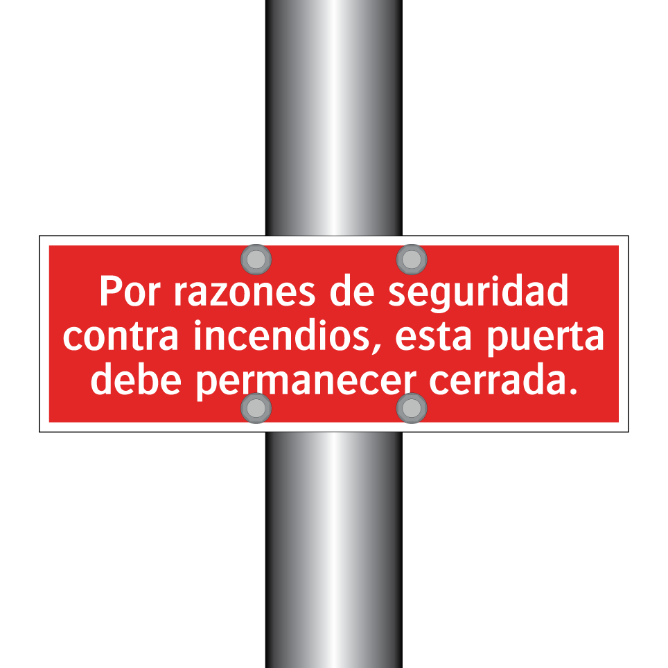 Por razones de seguridad contra incendios, esta puerta debe permanecer cerrada.