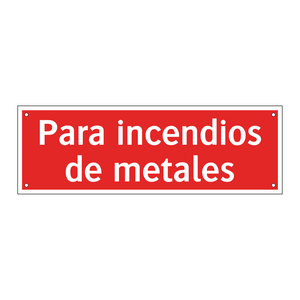 Para incendios de metales