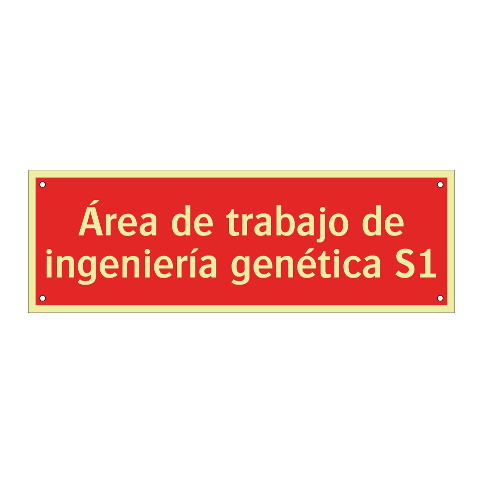 Área de trabajo de ingeniería genética S1
