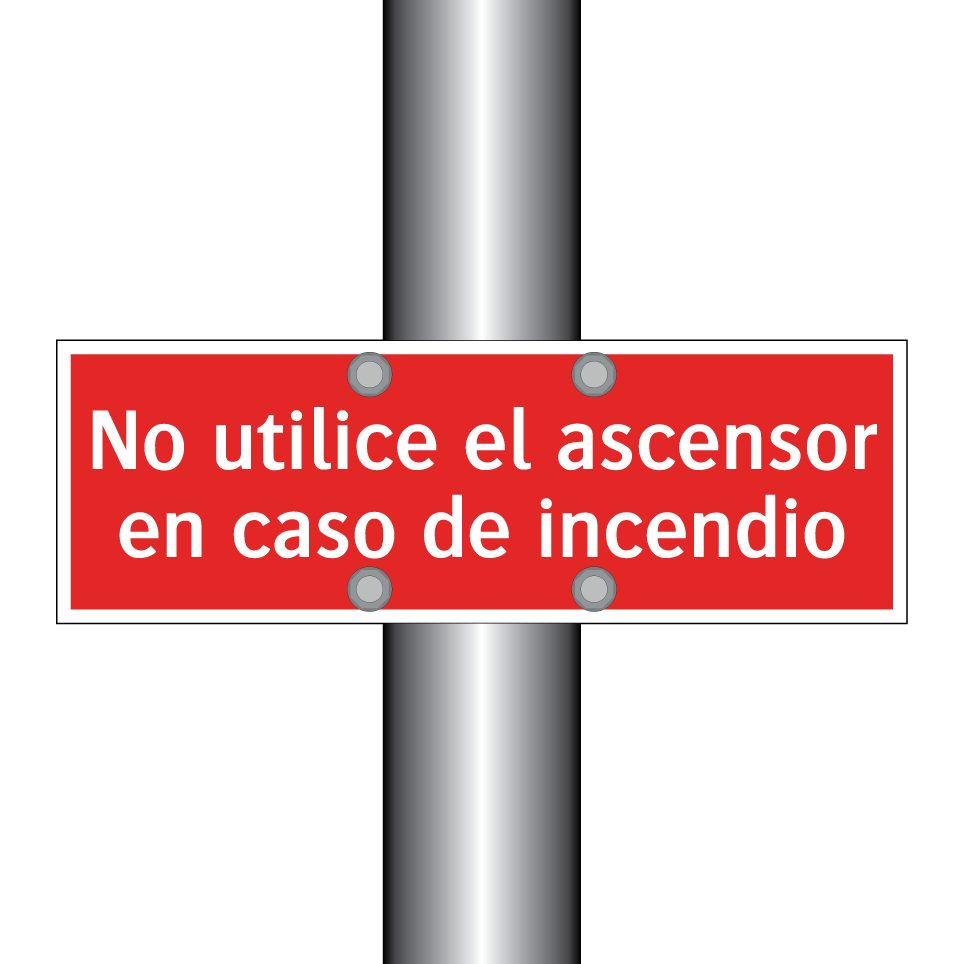 No utilice el ascensor en caso de incendio