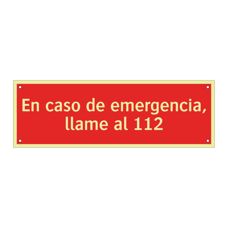 En caso de emergencia, llame al 112