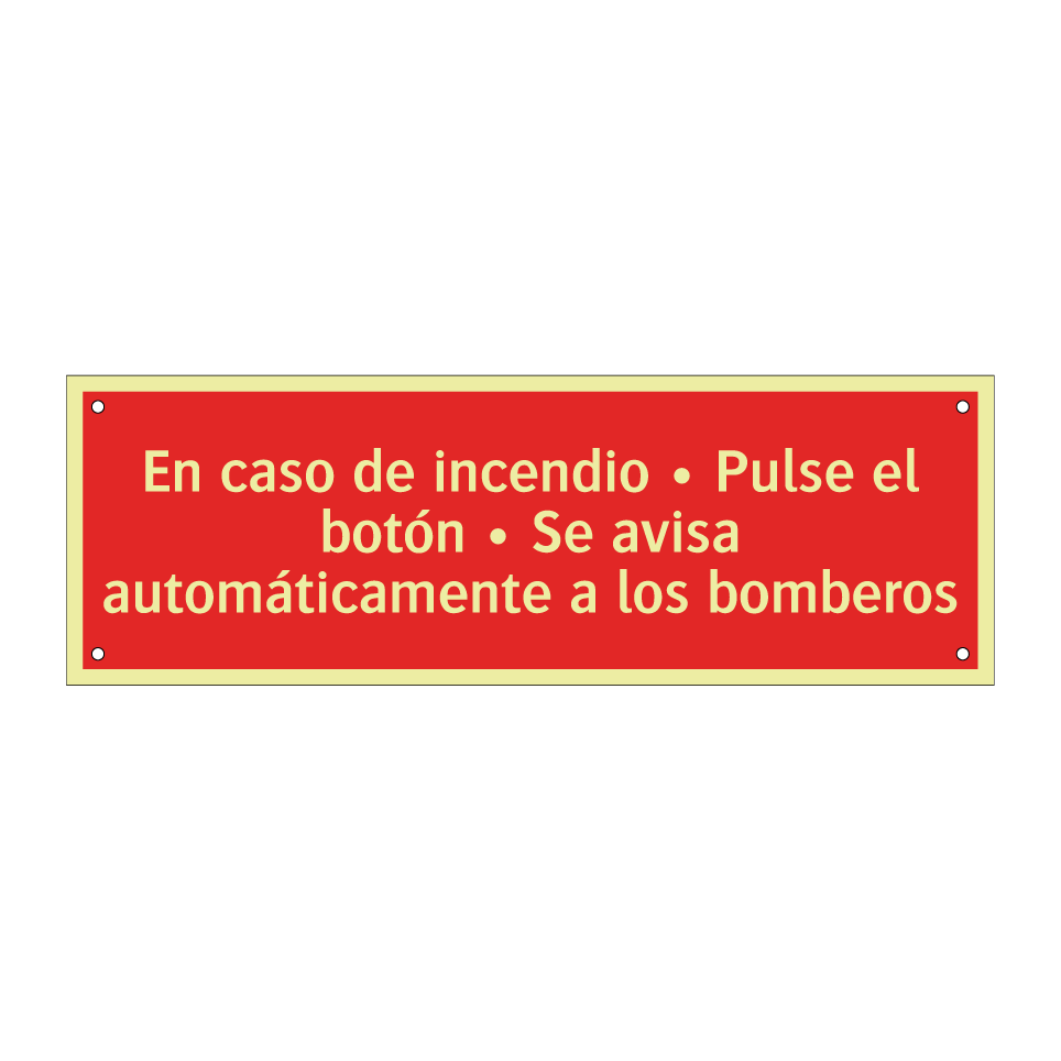 En caso de incendio • Pulse el botón • Se avisa automáticamente a los bomberos