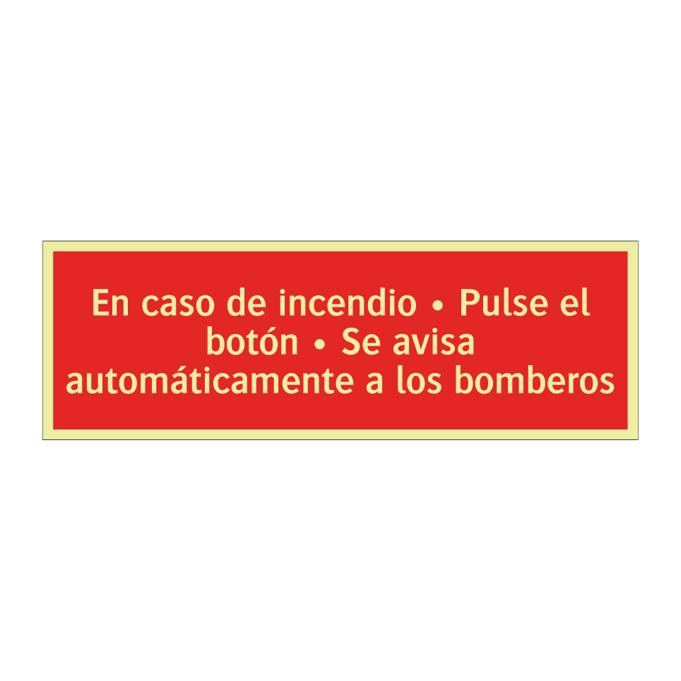 En caso de incendio • Pulse el botón • Se avisa automáticamente a los bomberos