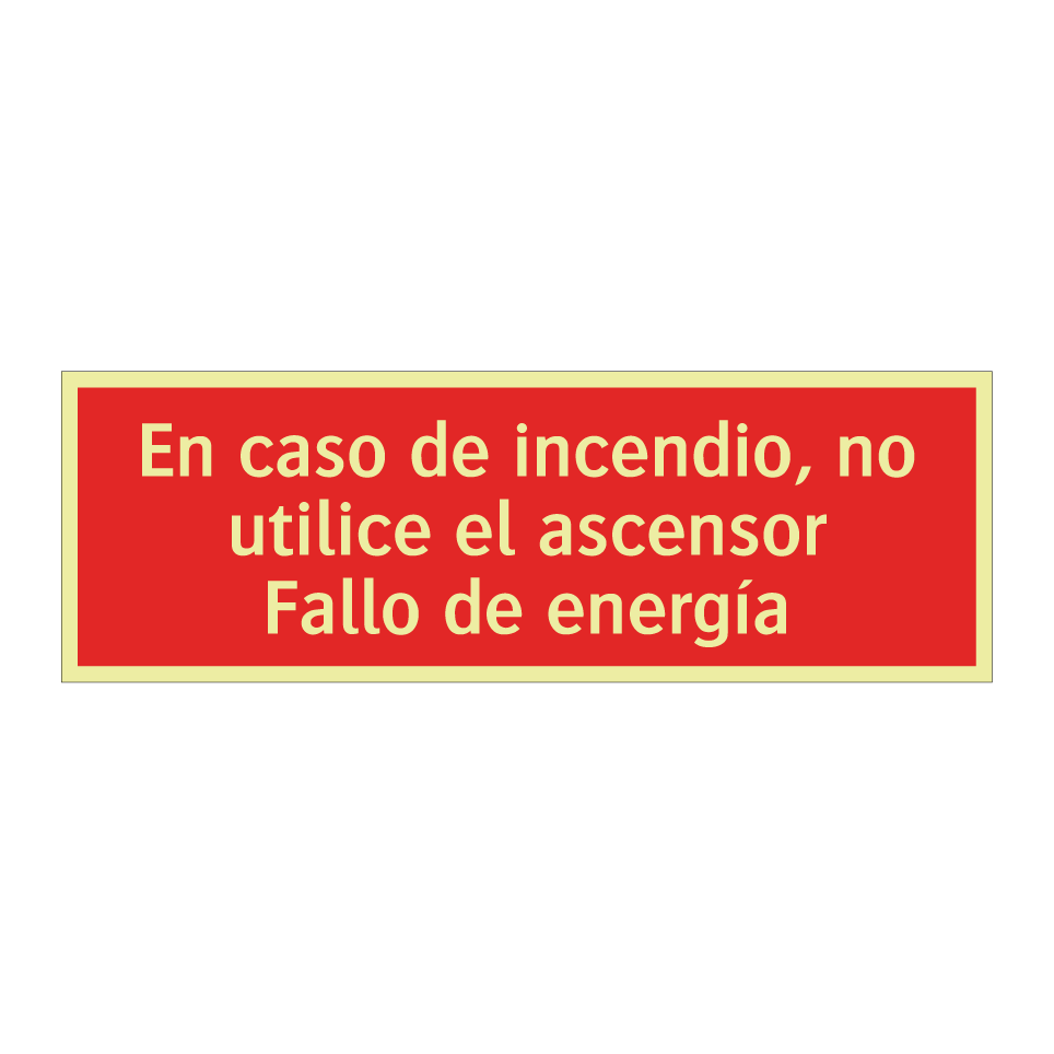 En caso de incendio, no utilice el ascensor Fallo de energía