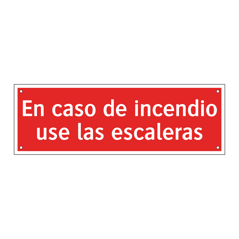 En caso de incendio use las escaleras