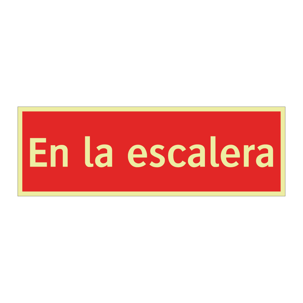 En la escalera