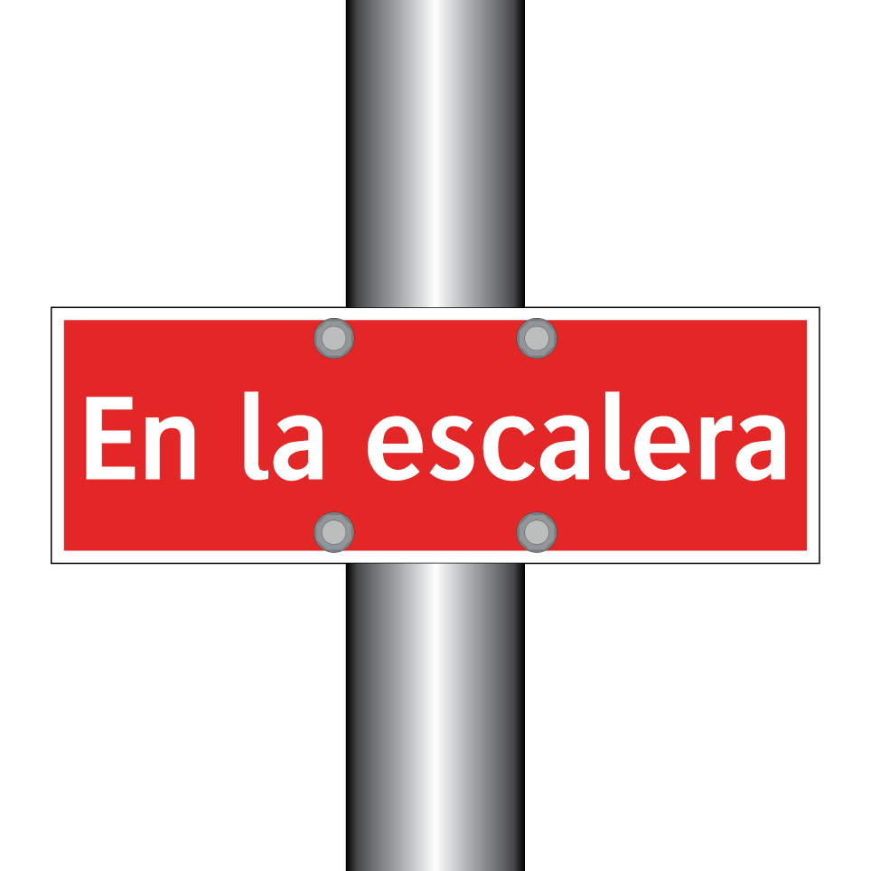 En la escalera