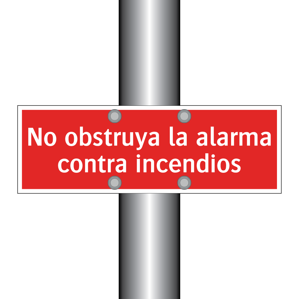 No obstruya la alarma contra incendios