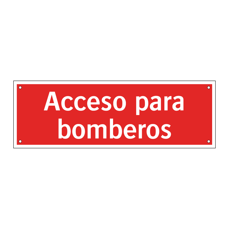 Acceso para bomberos