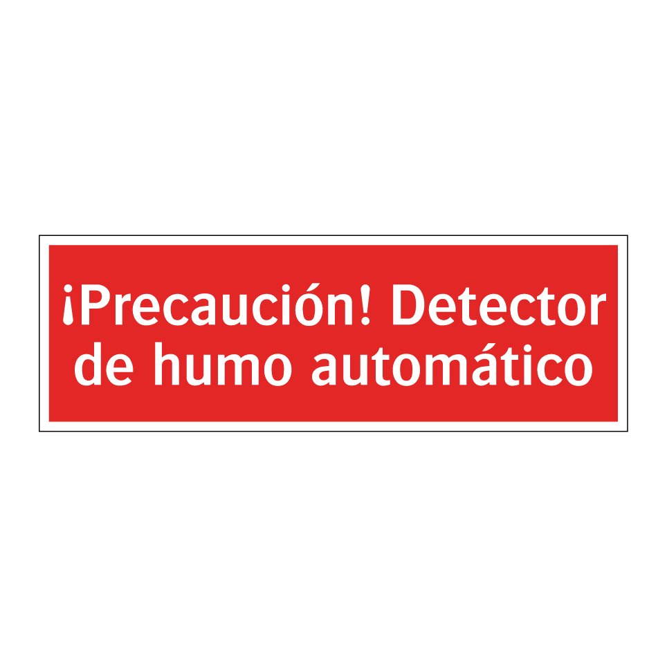 ¡Precaución! Detector de humo automático