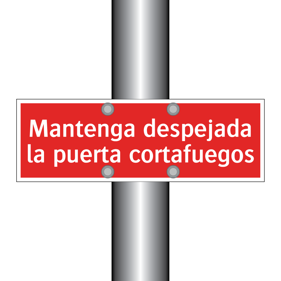 Mantenga despejada la puerta cortafuegos