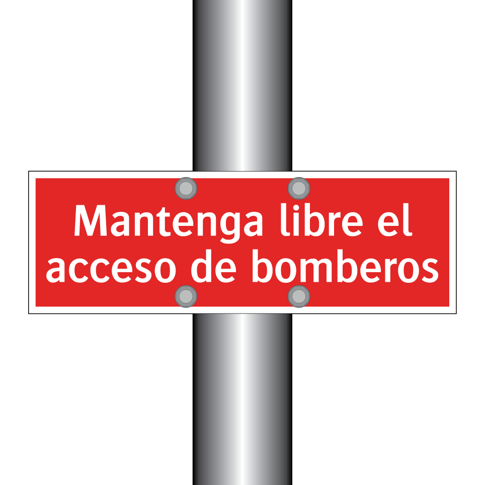 Mantenga libre el acceso de bomberos