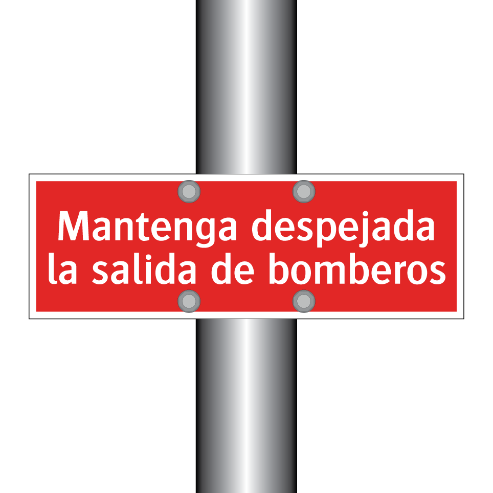 Mantenga despejada la salida de bomberos