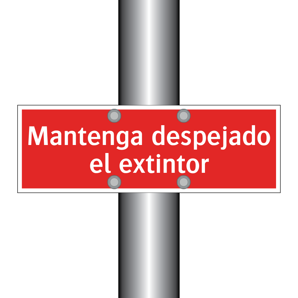 Mantenga despejado el extintor