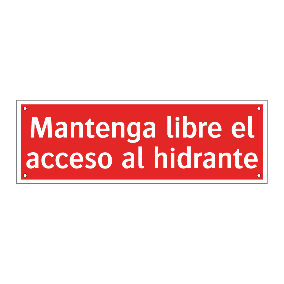 Mantenga libre el acceso al hidrante