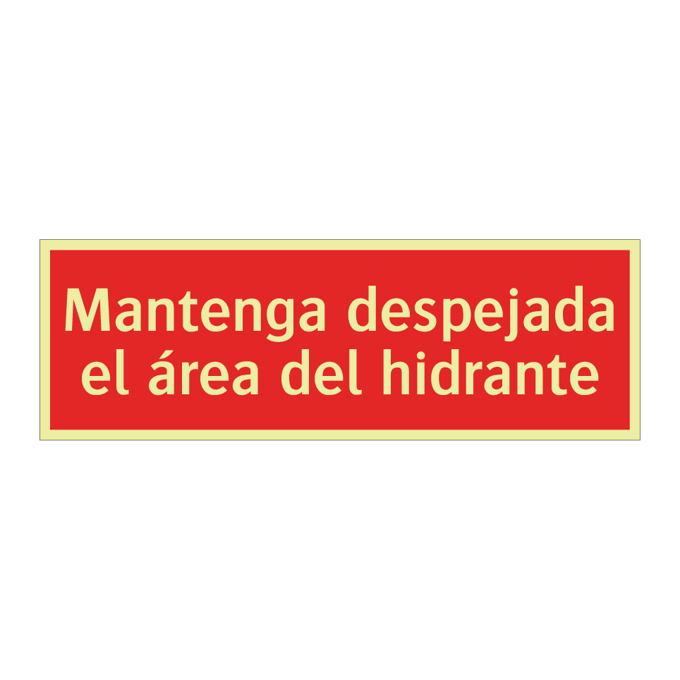 Mantenga despejada el área del hidrante