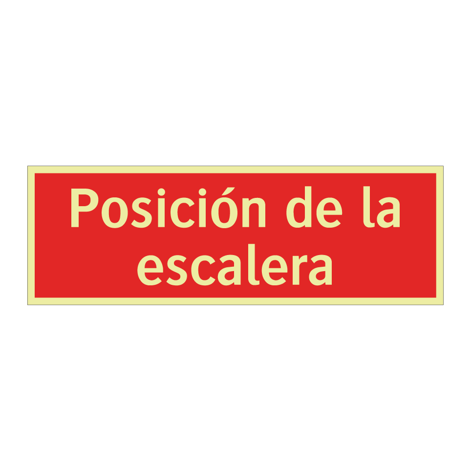 Posición de la escalera
